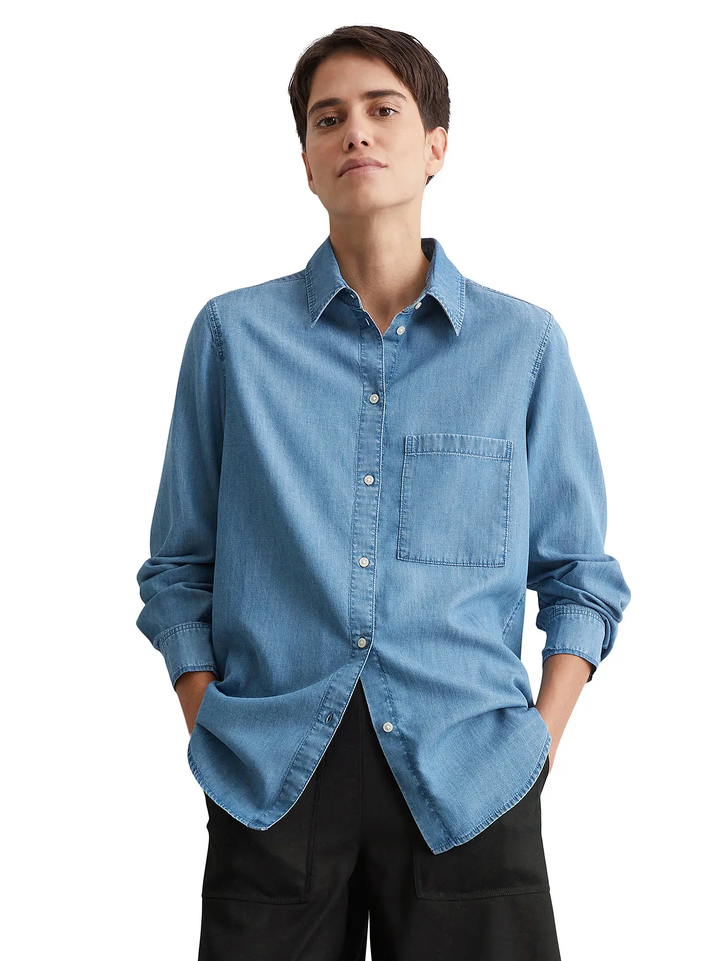 MARC O'POLO | Jeansbluse | 